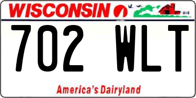 WI license plate 702WLT