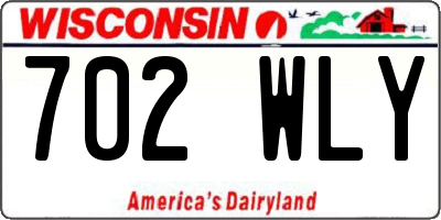 WI license plate 702WLY