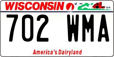 WI license plate 702WMA
