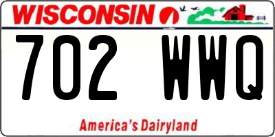 WI license plate 702WWQ