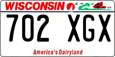 WI license plate 702XGX