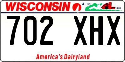 WI license plate 702XHX