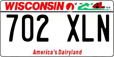 WI license plate 702XLN