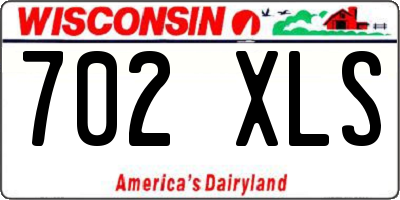 WI license plate 702XLS
