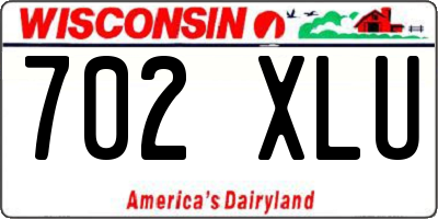 WI license plate 702XLU