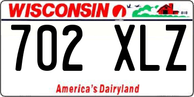 WI license plate 702XLZ