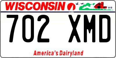 WI license plate 702XMD