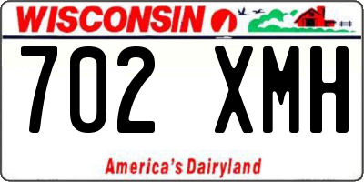 WI license plate 702XMH