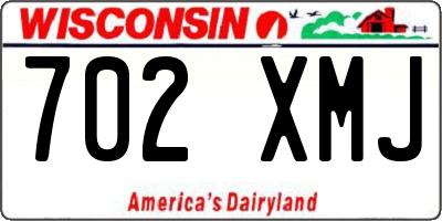 WI license plate 702XMJ
