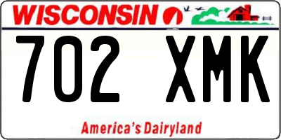 WI license plate 702XMK