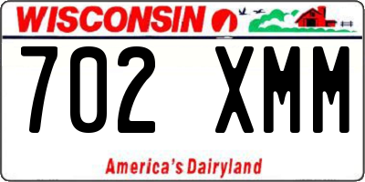 WI license plate 702XMM