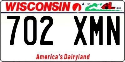 WI license plate 702XMN