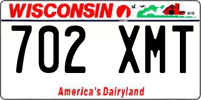 WI license plate 702XMT
