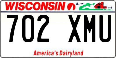 WI license plate 702XMU