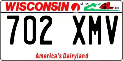 WI license plate 702XMV