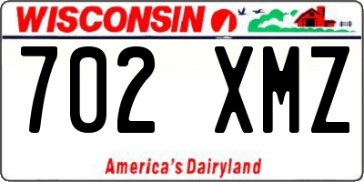 WI license plate 702XMZ