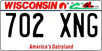 WI license plate 702XNG