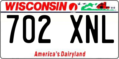 WI license plate 702XNL