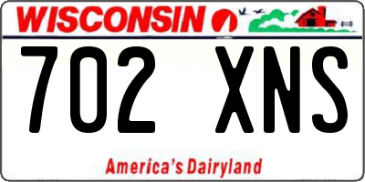 WI license plate 702XNS