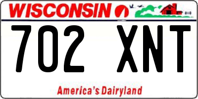 WI license plate 702XNT