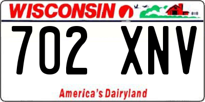 WI license plate 702XNV