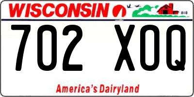WI license plate 702XOQ