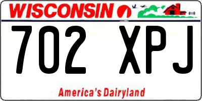 WI license plate 702XPJ