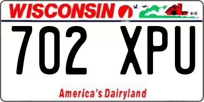 WI license plate 702XPU