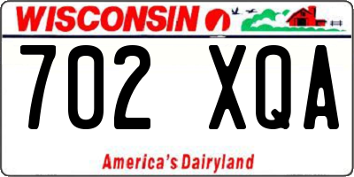 WI license plate 702XQA