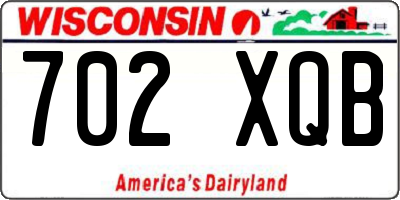 WI license plate 702XQB