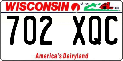 WI license plate 702XQC