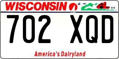 WI license plate 702XQD