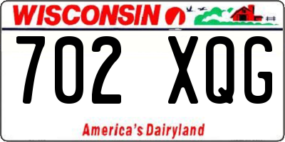 WI license plate 702XQG
