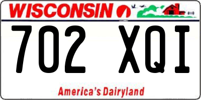 WI license plate 702XQI