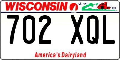 WI license plate 702XQL