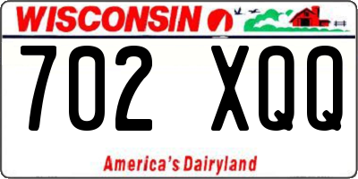 WI license plate 702XQQ