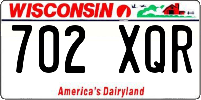 WI license plate 702XQR