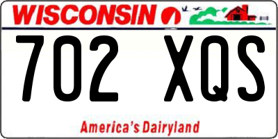 WI license plate 702XQS