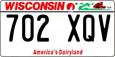 WI license plate 702XQV