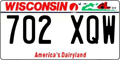 WI license plate 702XQW