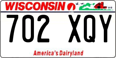 WI license plate 702XQY