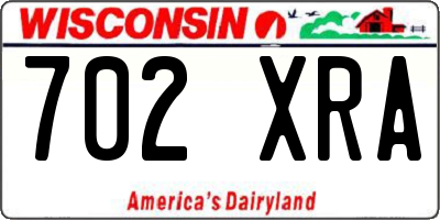 WI license plate 702XRA