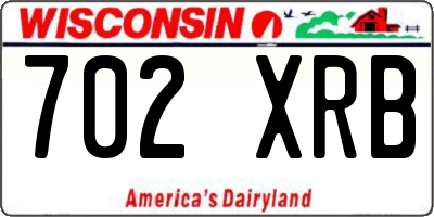 WI license plate 702XRB