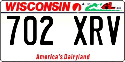 WI license plate 702XRV