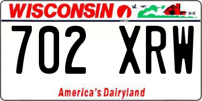WI license plate 702XRW