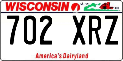 WI license plate 702XRZ