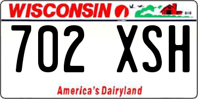 WI license plate 702XSH