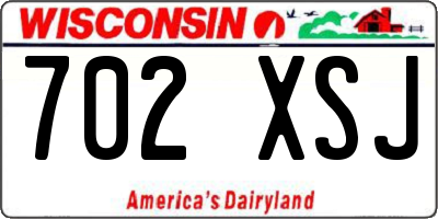 WI license plate 702XSJ