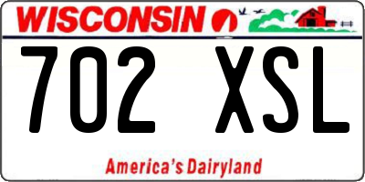 WI license plate 702XSL