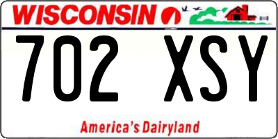 WI license plate 702XSY